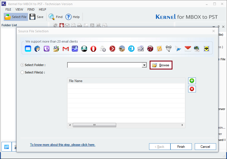 Launch MBOX to PST converter tool