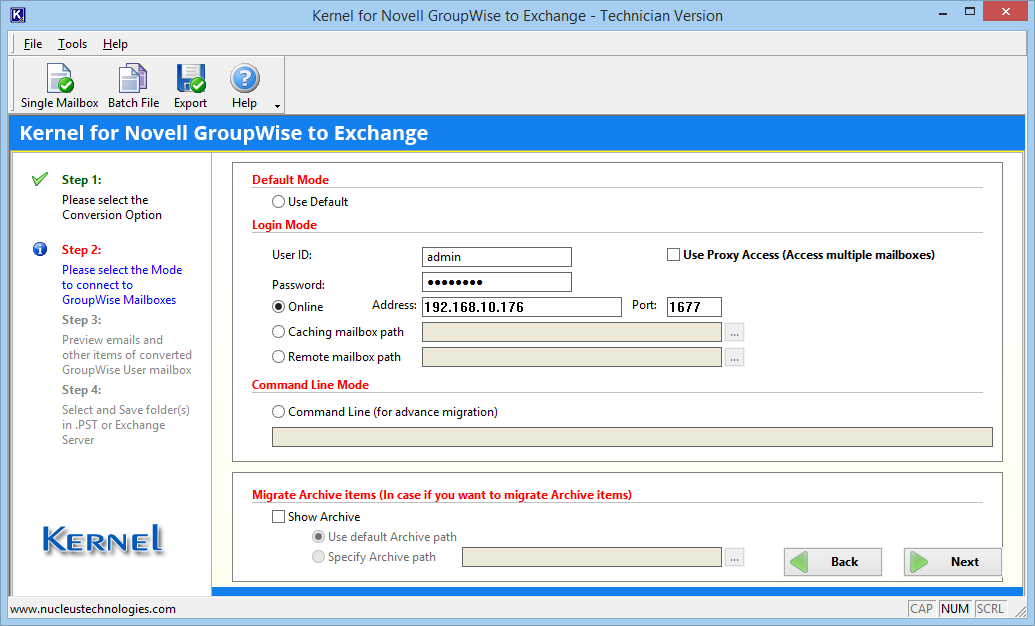 login GroupWise account