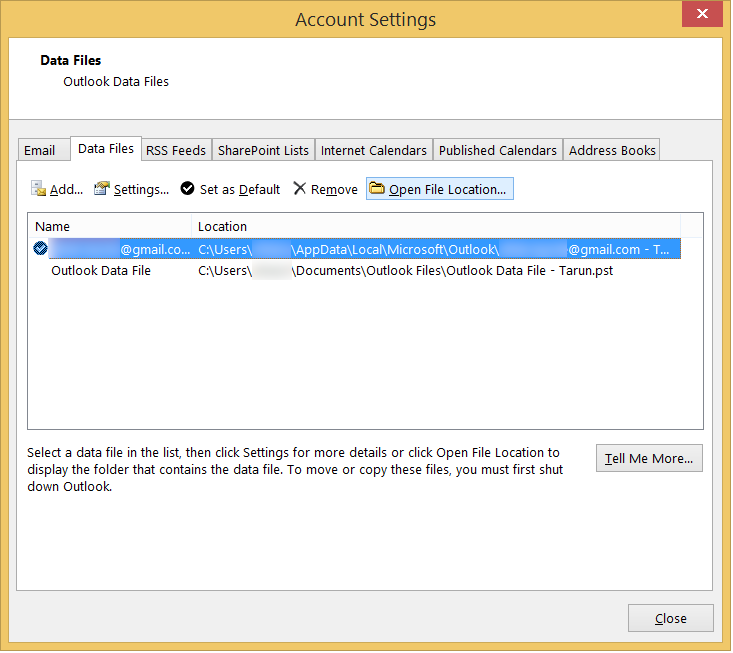Open File Location
