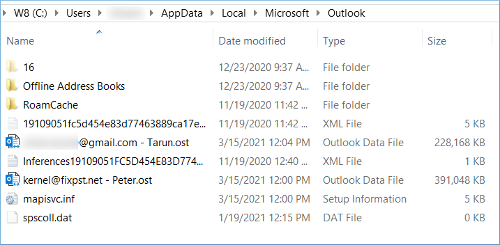 OST file location
