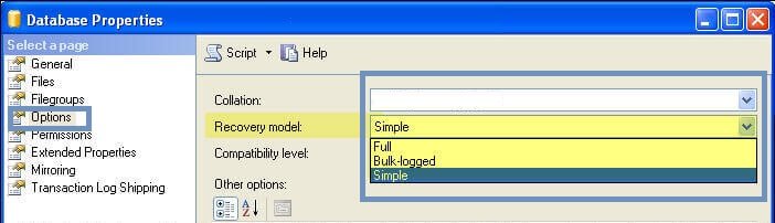 select Simple from the drop-down menu