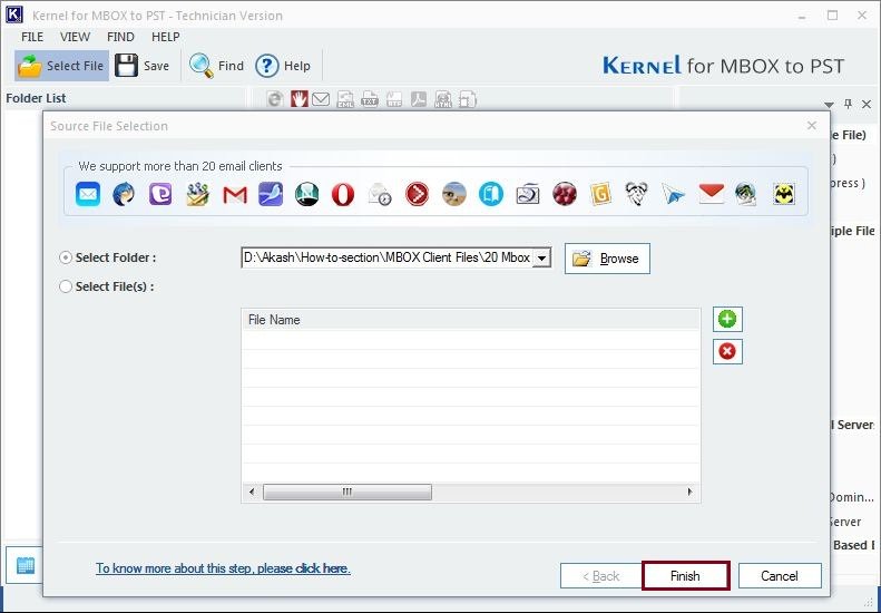Select the file and add