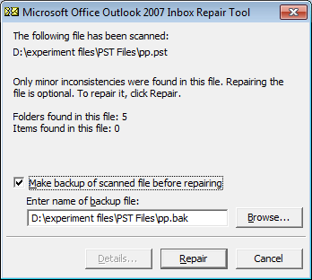 Inbox Repair Tool