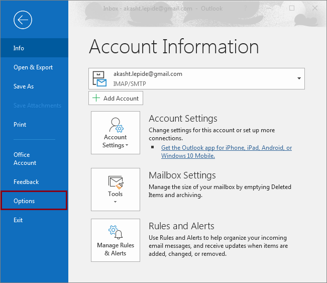 AutoArchive option