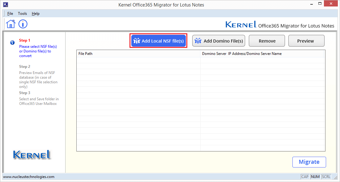 Add local NSF file