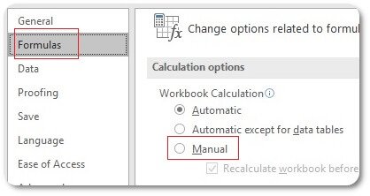 select manual process