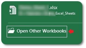 ></img>Open other Workbooks” class=”alignnone size-full wp-image-2620″ width=”282″ height=”158″></p>
<li>Click <strong>Browse</strong> to open the corrupt excel file.</li>
<p><img decoding=