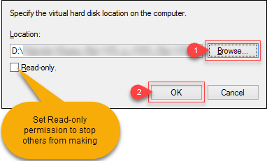 Browse the VHD/VHDX file and click OK.
