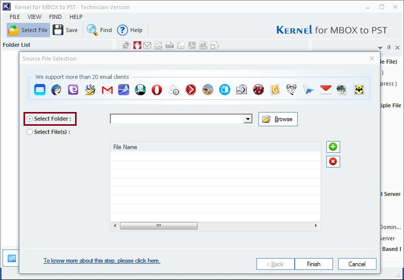 Start the process with MBOX to PST tool