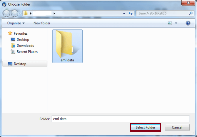 Choose the saving folder location