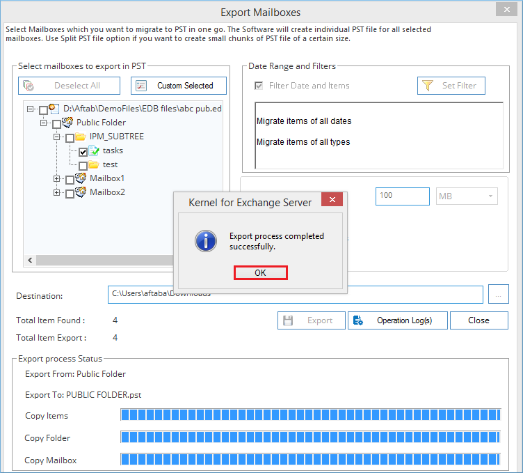 restore missing file from exchange public folder