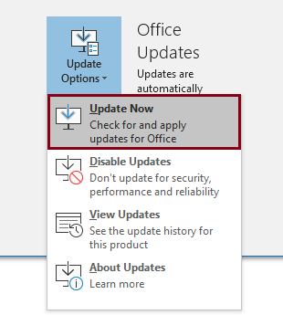 Select Update Now