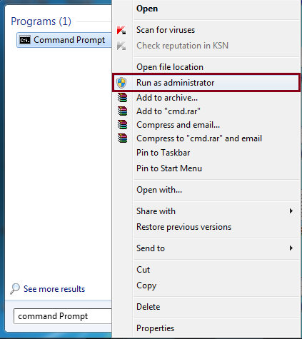 Run as Administrator