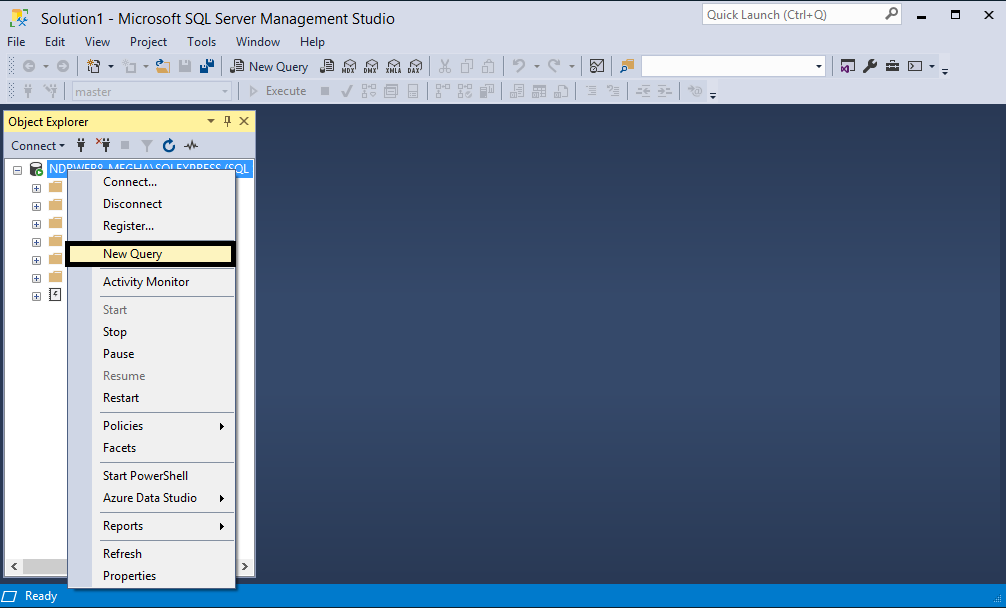 Microsoft SQL Server Management Studio
