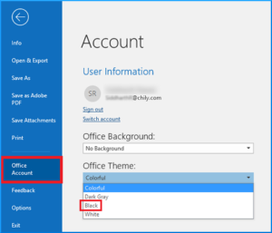 How to Turn on Dark Mode in Microsoft Outlook?