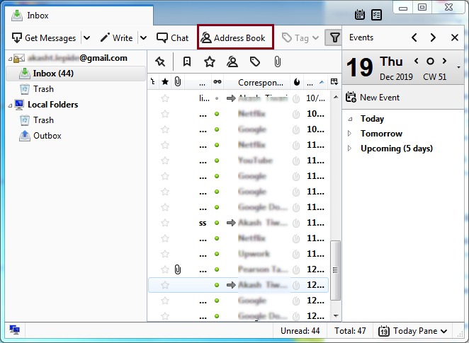 Launch Mozilla Thunderbird