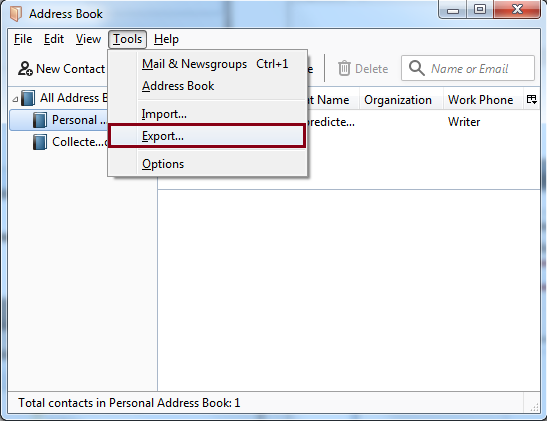 Select Address Book