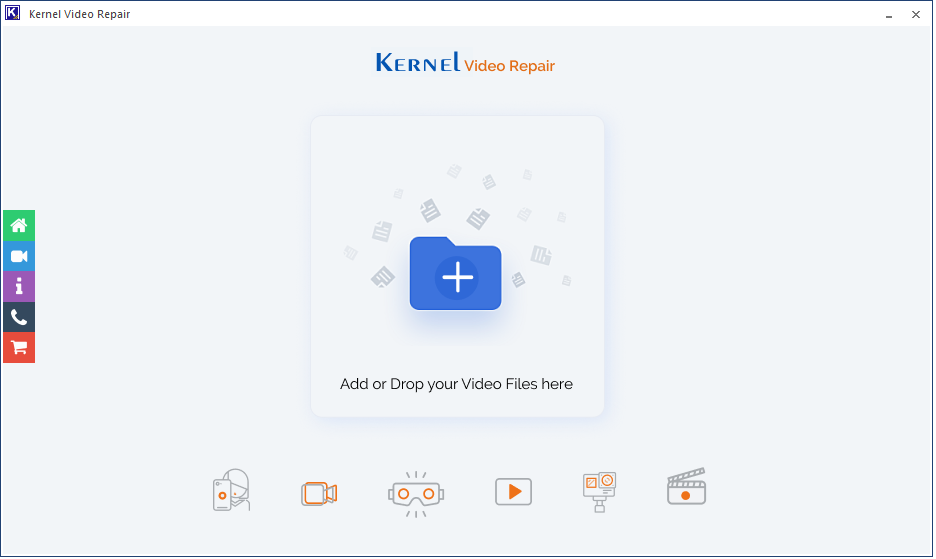 Video Repair Tool - Home Screen