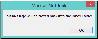 outlook important email keeps going to junk