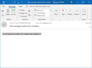 How to Recall or Replace Email in Outlook?