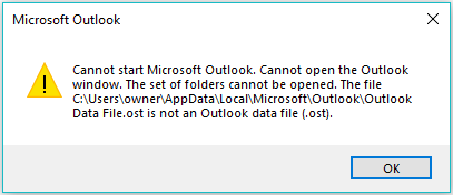 OST is not an Outlook Data File