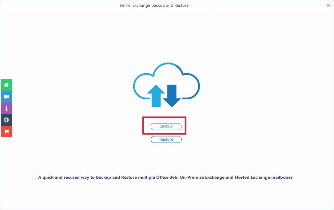 Select Backup option