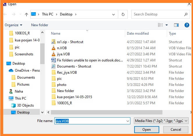Select file
