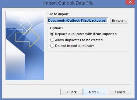 Replace duplicate with items imported