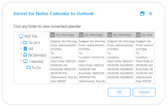 convert notes calendar to outlook