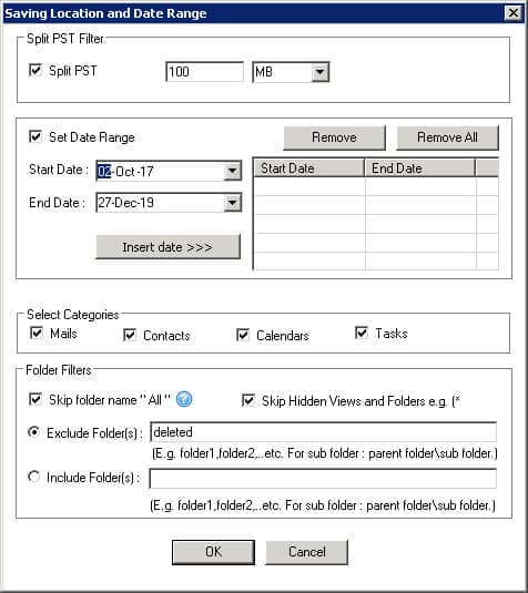Filter the added NSF file data with different choices of filters and options