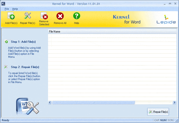 Add corrupt MS Word file(s) for scanning