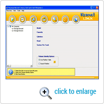 Select the disk to recover Linux data